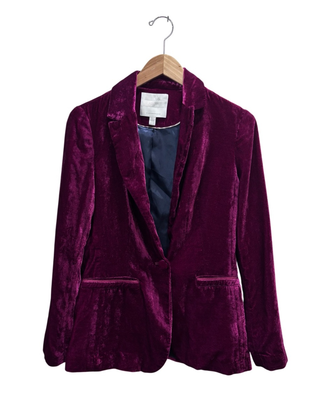 Anthropologie Ett Twa Velvet Blazer